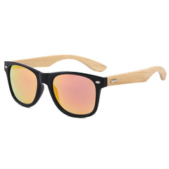 Men's Retro Square 'Sturdy' Wooden Sunglasses