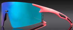 Unisex Cycling Semi Rimless 'Archie' Plastic Sports Sunglasses