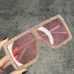 Women's Oversize Square 'Lura' Plastic Sunglasses