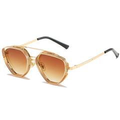 Unisex Retro Steampunk 'Pitch' Metal Sunglasses