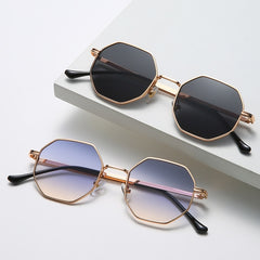 Men's Hexagon 'Pitch' Metal Sunglasses