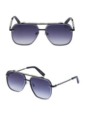 Men's Luxury Square 'Trinity Square' Metal Sunglasses