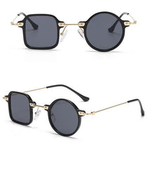 Men's Square Round 'Break Circle ' Metal Sunglasses