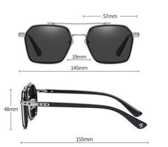 Women's Polarized Square 'Cyco Space ' Metal Sunglasses