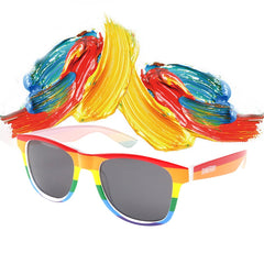 Unisex Retro Rectangular 'Rainbow'  Sunglasses