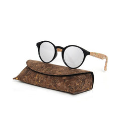 Men's Round Polarized 'Carlow' Wooden Sunglasses