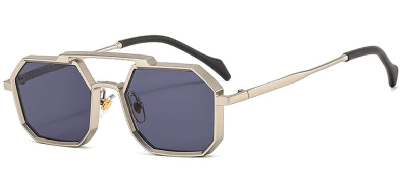 Women's Retro Polygone 'Gladius Eye' Metal Sunglasses