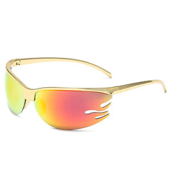 Women's Semi-Rimless Cat Eye 'The Coolness' Plastic Sunglasses