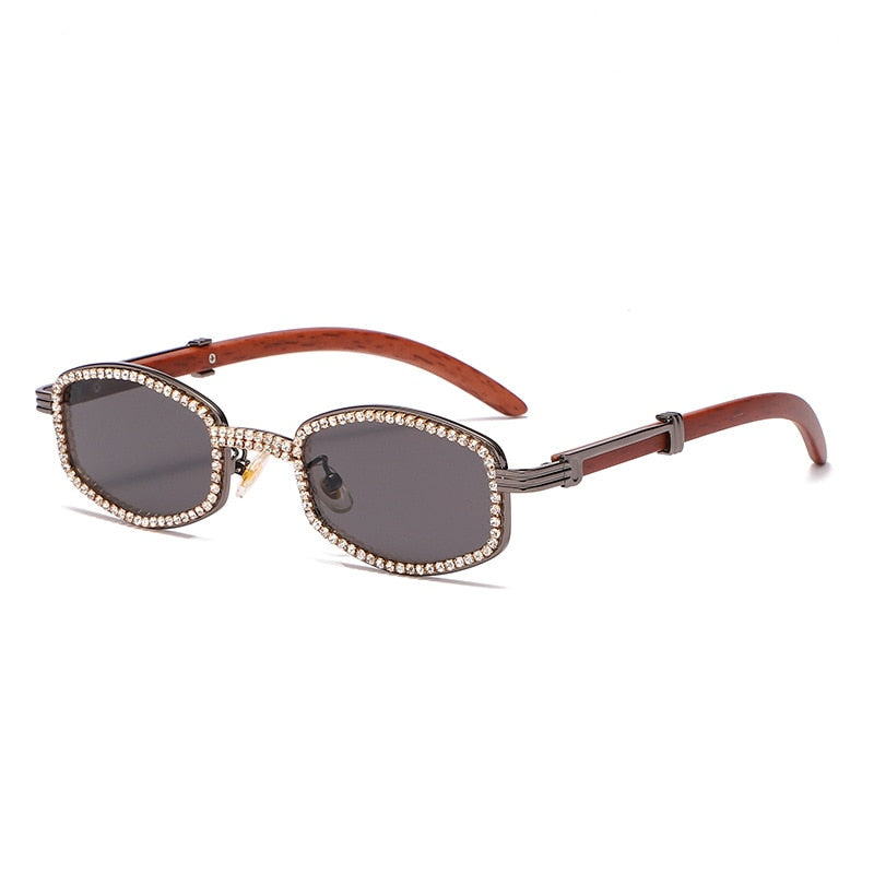 Women's Trendy Retro  'Miss Madam' Wooden Sunglasses