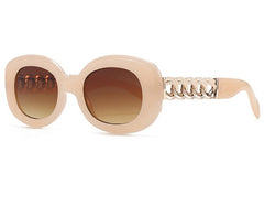 Women's Vintage Oval 'Catwalk' Plastic Sunglasses