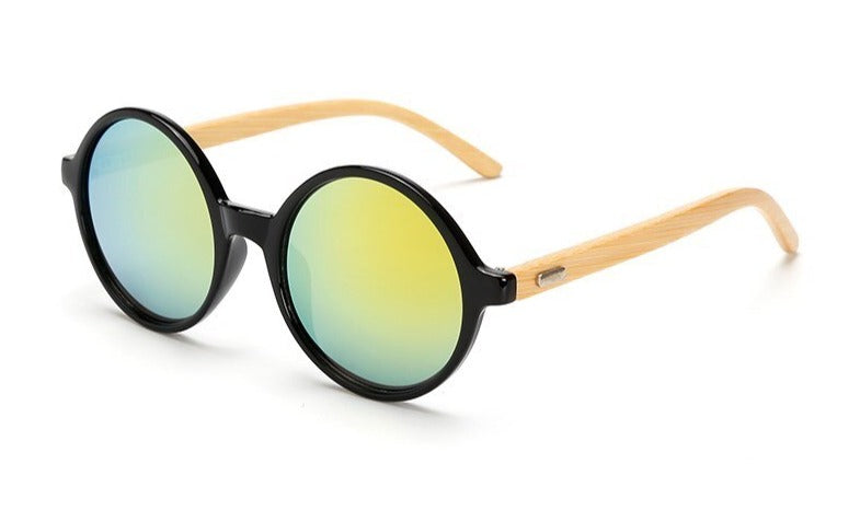 Women's Round Bamboo 'Sagalit' Wooden Sunglasses