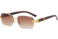 Women's Rimless 'Sultan' Plastic Sunglasses