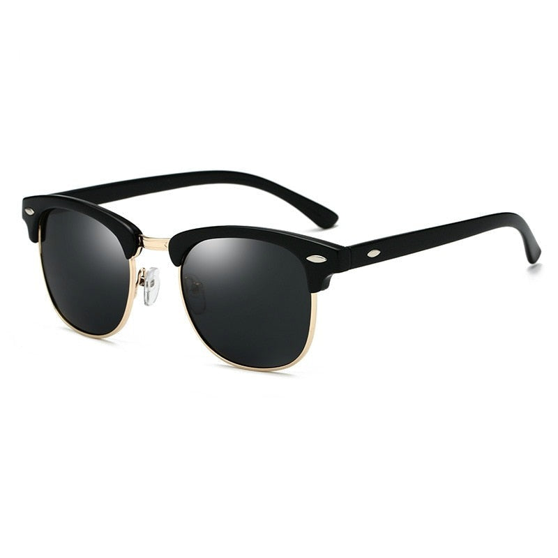 Men's Retro Square 'Big Boss' Polarized Sunglasses