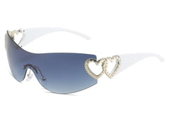 Women's Rimless Goggle 'Simply Atina' Plastic Sunglasses