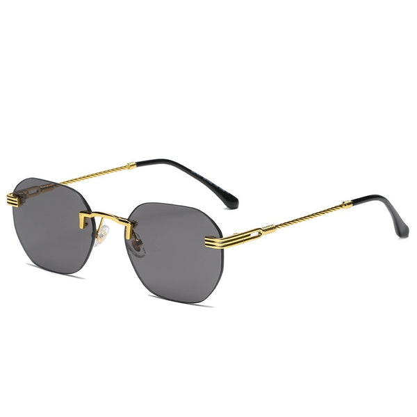 Women's Rimless Square 'Erica' Metal Sunglasses