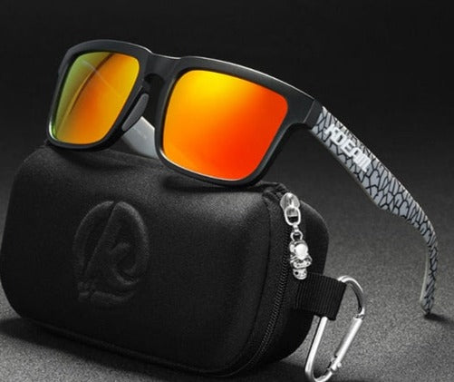 Men's Polarized Square 'Grinch Eye Wear' Plastic Sunglasses
