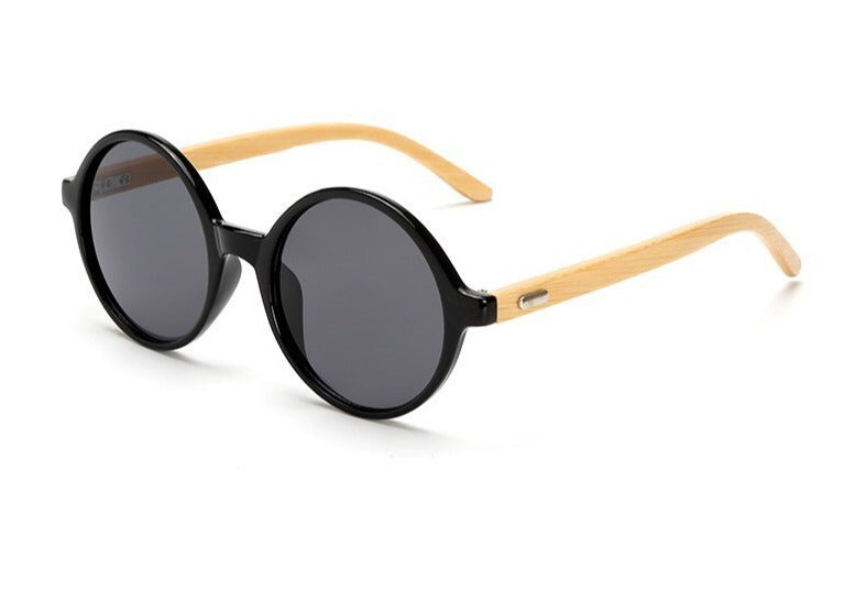 Women's Round Bamboo 'Sagalit' Wooden Sunglasses