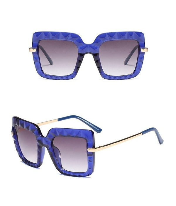 Women's Square 'Moon Casidy' Plastic Sunglasses