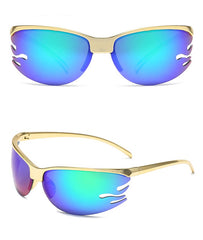 Women's Semi-Rimless Cat Eye 'The Coolness' Plastic Sunglasses