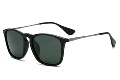 Women's Polarized Rectangle 'Benoite' Metal Sunglasses