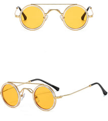 Unisex Vintage Round 'Imperial Circle' Metal Sunglasses