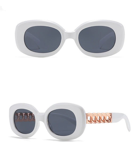 Women's Vintage Oval 'Catwalk' Plastic Sunglasses