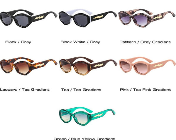 Women's Retro Irregular 'Flower Gaze' Cat Eye Sunglasses