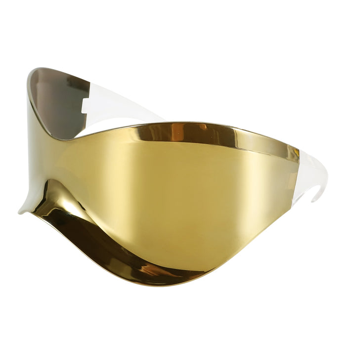 Women's Oversized Silver 'Brute Chain' Plastic Sunglasses