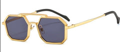 Women's Retro Polygone 'Gladius Eye' Metal Sunglasses