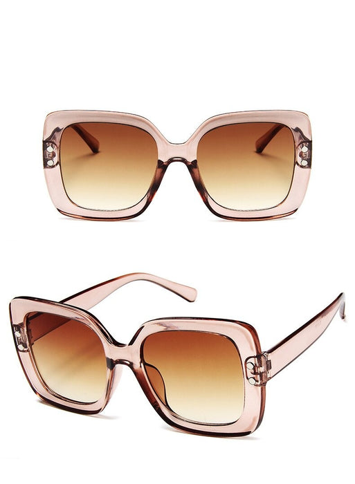 Women's Luxury Square 'Kissed' Plastic Sunglasses