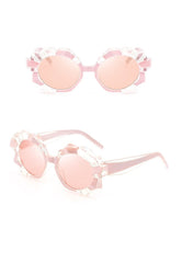 Women's Oval 'Crystal Gem' Plastic Sunglasses