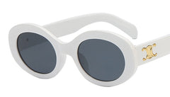 Women's Oversized Oval 'Circle of my Eye' Plastic Sunglasses