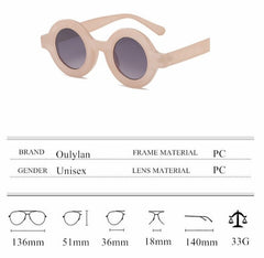 Women's Vintage Round 'Soho' Plastic Sunglasses