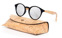 Men's Round Polarized 'Carlow' Wooden Sunglasses