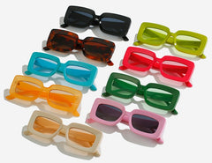 Women's Vintage Rectangle 'Boulder' Plastic Sunglasses