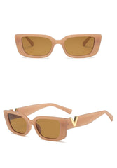 Women's Rectangular 'Metro' Plastic Sunglasses