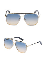 Men's Luxury Square 'Trinity Square' Metal Sunglasses