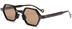 Men's Retro Polygon 'Fire Bred' Plastic Sunglasses