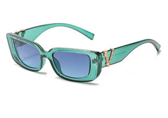 Women's Small Rectangle 'Shawn Shine' Plastic Sunglasses