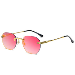 Women's Rimless Square 'Erica' Metal Sunglasses