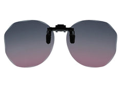 Women's Rimless Hexagon 'Shadow Love' Plastic Sunglasses