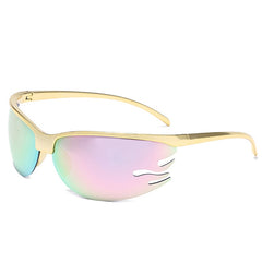 Women's Semi-Rimless Cat Eye 'The Coolness' Plastic Sunglasses