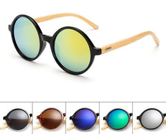 Women's Round Bamboo 'Sagalit' Wooden Sunglasses