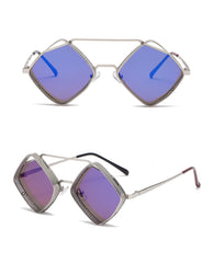 Unisex Retro Steampunk 'Pitch' Metal Sunglasses