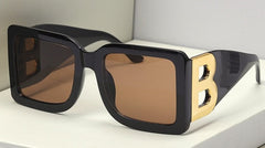 Women's Oversized Square 'Banshee'  Plastic Sunglasses