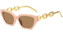 Women's Vintage Cat Eye 'Golden' Plastic Sunglasses