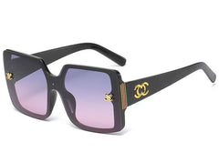 Women's Oversized Square 'Sabrina May' Plastic Sunglasses