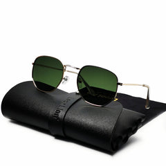 Unisex Square Vintage 'Colias' Metal Sunglasses