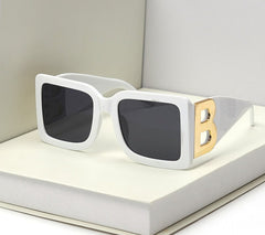 Women's Luxury Square 'The Letter B' Plastic Sunglasses