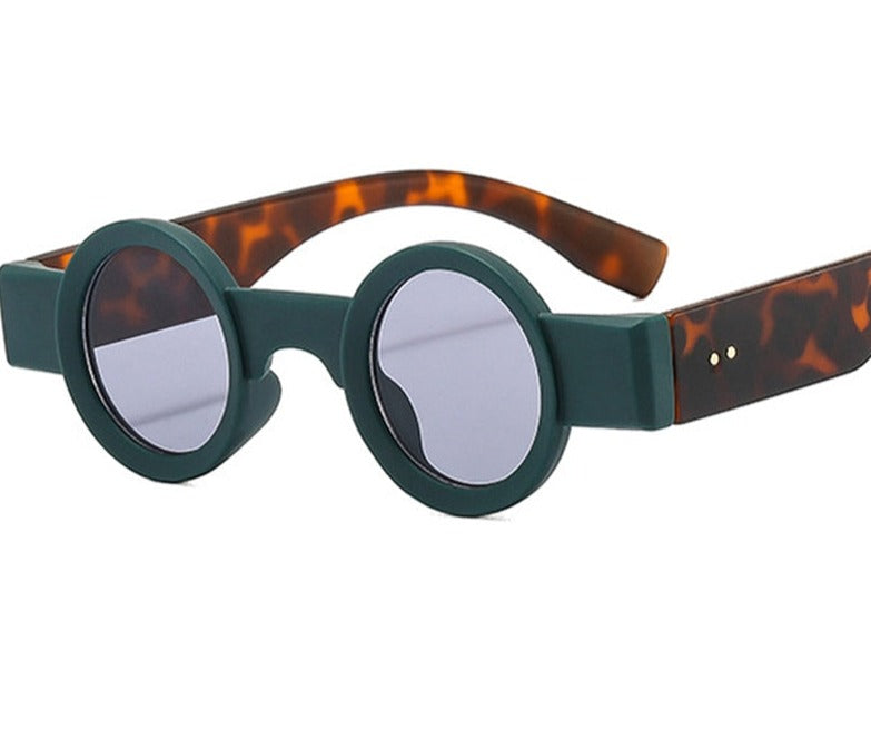 Unisex Retro Round 'Crazy Genius' Plastic Sunglasses